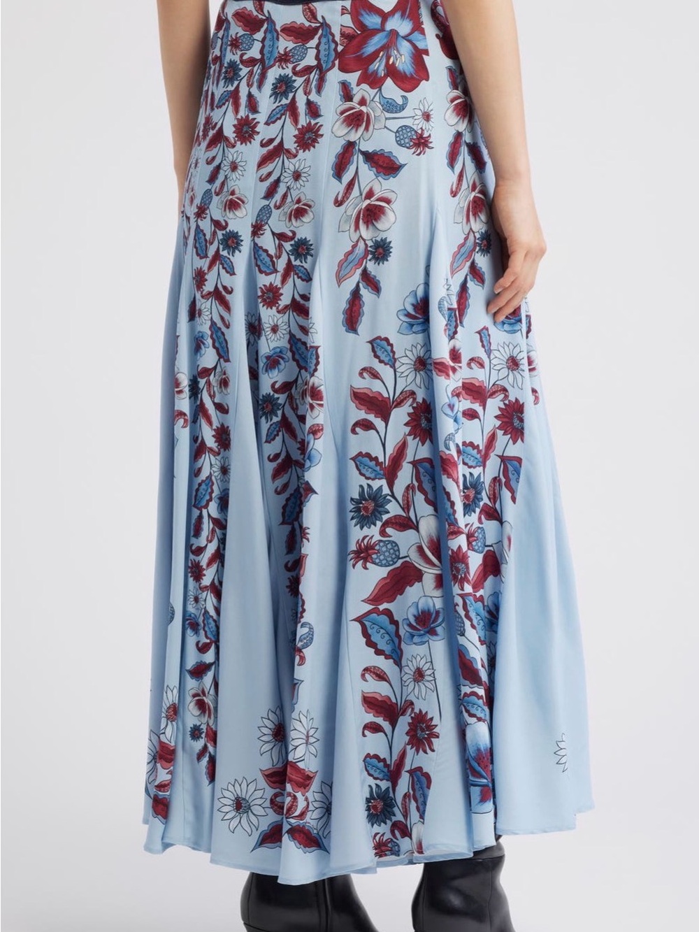 Farm Rio Marcelle Soft Blue Maxi Skirt, Medium - Picture 2 of 7